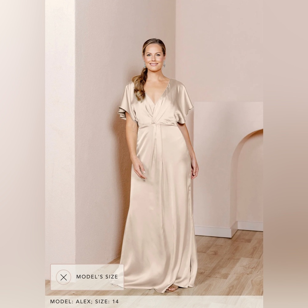 Revelry Champagne Bridesmaid Dress size 16